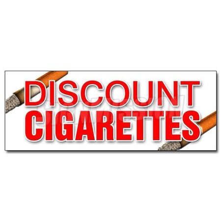 SIGNMISSION DISCOUNT CIGARETTES DECAL sticker cheap tobacco smoking cigar smoke brand, D-36 Discount Cigarettes D-36 Discount Cigarettes